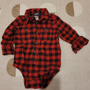 Baby flannel onesie